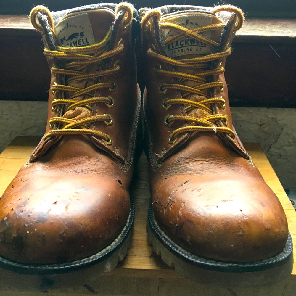 Leather boots